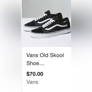 Brand new in the box Old Skool Vans